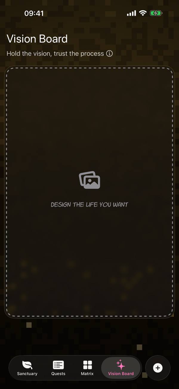 Super Human Vision Board screen