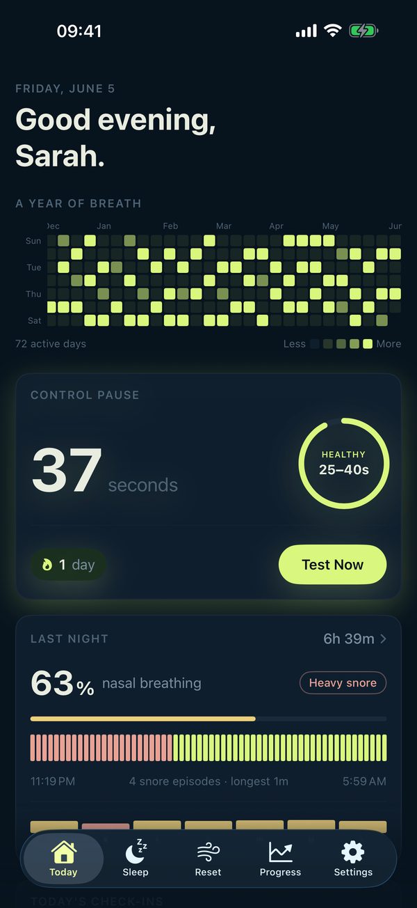 Nostril Dashboard screen