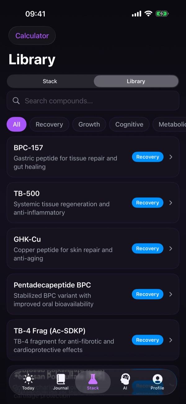 Peptide Stack Library screen